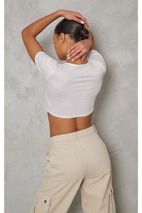 بلوز سفید زنانه چاپی Jose Clothing - کد 740089810