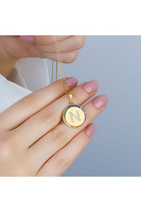 گردنبند نقره طلائی زنانه 925 عیار 925KOLYE - کد 343491313