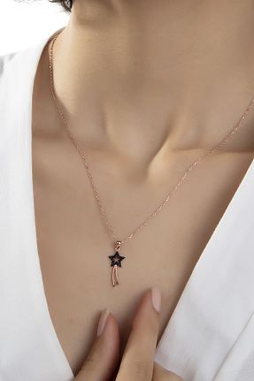 گردنبند نقره صورتی زنانه 925 عیار Gümüş Vadisi - کد 225821795