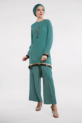 ست بالاتنه و پائین تنه حجاب سبز زنانه رگولار TRENDTESETTÜR - کد 86185192