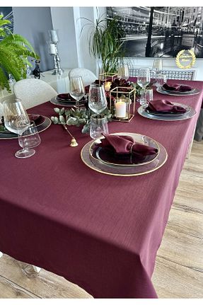 رومیزی بنفش کتان Decamor home - کد 739673713