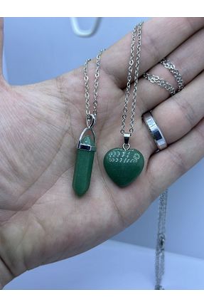 گردنبند جواهر سبز زنانه سنگ grs oyuncak - کد 739774222