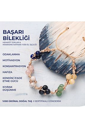دستبند جواهر رنگی زنانه سنگ طبیعی Deniz Doğal Taş - کد 739772925