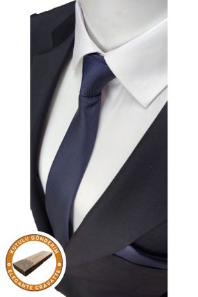 کراوات سرمه ای مردانه میکروفیبر Standart کد 180360147