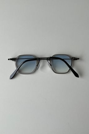 عینک آفتابی آبی زنانه 50 UV400 مات هندسی کد 740771200