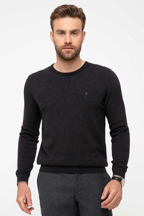 پلیور طوسی مردانه ساده Pierre Cardin - کد 31630834