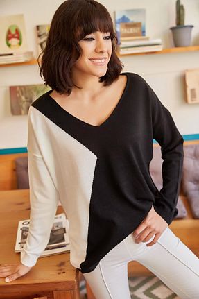 پلیور مشکی زنانه Relaxed Olalook - کد 32060963