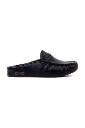 دمپائی مشکی زنانه چرم خالص Sail Lakers - کد 4722226