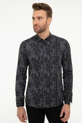 پیراهن مشکی مردانه اسلیم فیت Pierre Cardin - کد 32277408