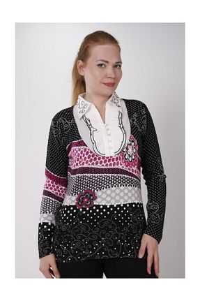 بلوز طوسی زنانه چاپی Sude - کد 33291313