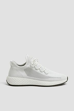 کفش اسنیکر سفید مردانه بند دار Pull & Bear - کد 35488192