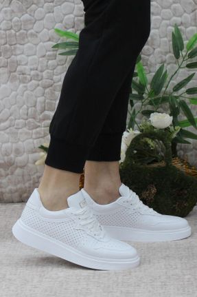 کفش کلاسیک سفید مردانه چرم مصنوعی پاشنه کوتاه ( 4 - 1 cm ) پاشنه ساده کد 740858262