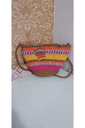 کیف دوشی رنگی زنانه حصیر efem handmade - کد 740819460