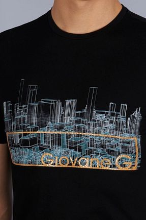 تیشرت مشکی مردانه گشاد Giovane Gentile - کد 306053583
