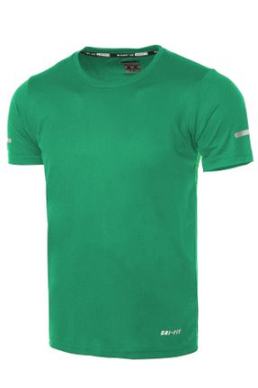 تی شرت سبز مردانه رگولار پلی استر تکی کد 741583302