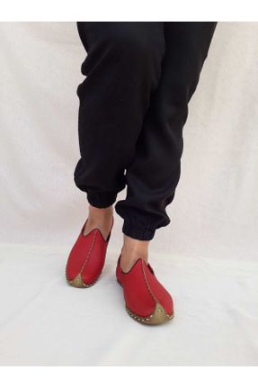 کفش کژوال قرمز زنانه چرم طبیعی پاشنه کوتاه ( 4 - 1 cm ) پاشنه ساده کد 741613421
