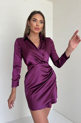 لباس بنفش زنانه بافتنی signora rosso - کد 741646934