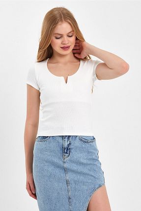 بلوز نباتی زنانه ساده Moda Gerçek - کد 740785771