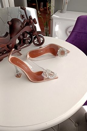 کفش کلاسیک بژ زنانه پاشنه بلند (10 سانتی متر و بالاتر) LA CALZATURE - کد 740960253