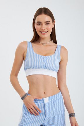 بادی آبی زنانه آستین افتاده NOK İSTANBUL - کد 741174264