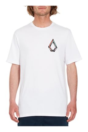 تی شرت سفید مردانه یقه گرد کد 741413746