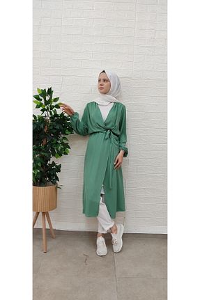 کلاه و ابایا سبز زنانه بافتنی MODA CEYDA - کد 741466364