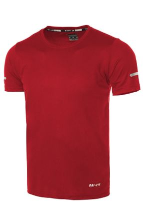 تی شرت قرمز مردانه رگولار پلی استر قابلیت خشک شدن سریع تکی کد 741583509