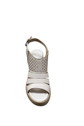 صندل بژ زنانه پاشنه پلتفرم LE GUZZİ - کد 741598294