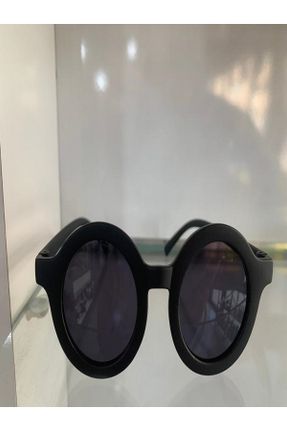 عینک آفتابی مشکی زنانه 36 UV400 پلاستیک مات گرد کد 741615430