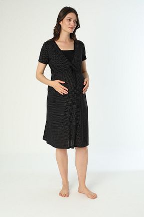 ست لباس راحتی بارداری مشکی زنانه مخلوط ویسکون Miss Dünya Lissa - کد 741766621