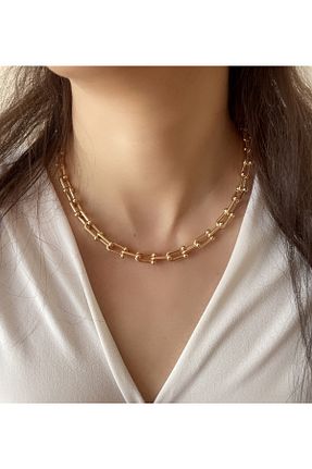 گردنبند جواهر طلائی زنانه استیل ضد زنگ SİSTORİZE Your Luxury - کد 313395772