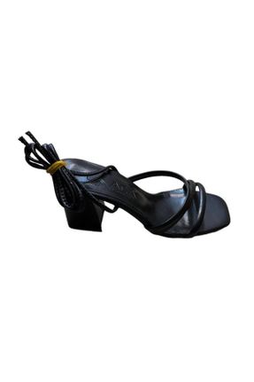 کفش مجلسی مشکی زنانه چرم مصنوعی پاشنه متوسط ( 5 - 9 cm ) پاشنه ضخیم کد 741802106