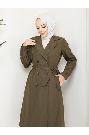 ترنچکت خاکی زنانه پنبه ای KMKkombin - کد 741977571