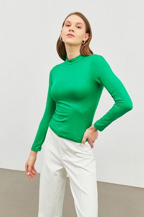 بادی سبز زنانه یقه نیم ماهیگیر woreys - کد 742023147