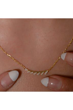 گردنبند نقره طلائی زنانه 925 عیار ELVEUS JEWELLERY - کد 677326013