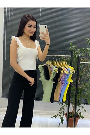 بادی سفید زنانه یقه مربعی anne moda ankara - کد 741175975