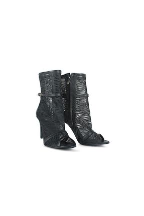 بوت / نیم بوت مشکی زنانه چرم خالص KARVENSHOES - کد 110649880