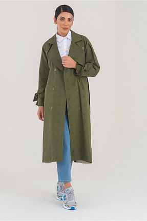 ترنچکت سبز زنانه پنبه ای SahraAfra - کد 741073124