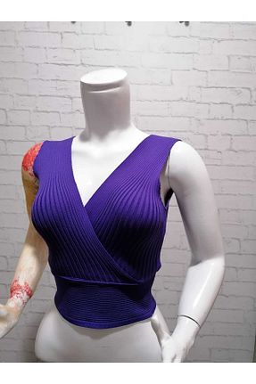 بادی بنفش زنانه یقه مربعی anne moda ankara - کد 741236758