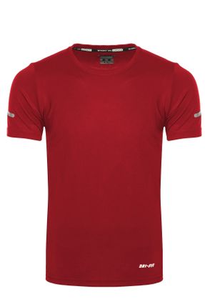 تی شرت قرمز مردانه رگولار پلی استر قابلیت خشک شدن سریع تکی کد 741583509