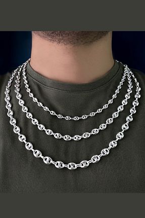 گردنبند نقره طوسی مردانه 925 عیار Diriliş Takı - کد 741584722