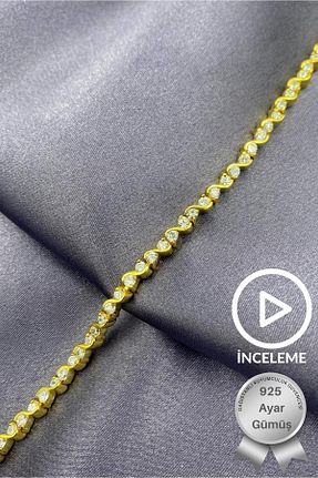 دستبند نقره طلائی زنانه 925 عیار Jewel by Aila - کد 472808180