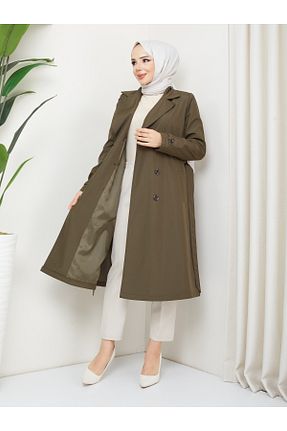 ترنچکت خاکی زنانه پنبه ای KMKkombin - کد 741977571