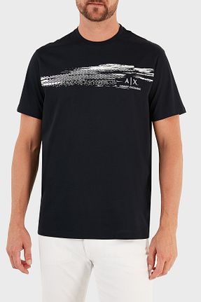 تیشرت سرمه ای مردانه رگولار Armani Exchange - کد 742104241