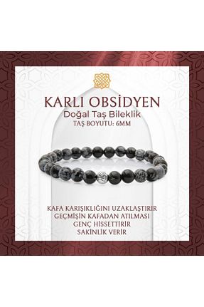 دستبند جواهر سفید زنانه سنگ طبیعی Saff Doğal Taş - کد 742270617