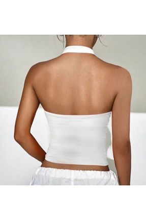 بلوز سفید زنانه ساده quella atelier - کد 742434466