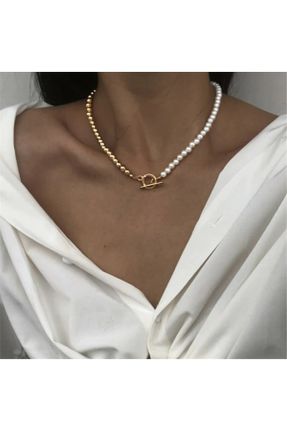 گردنبند جواهر طلائی زنانه کد 377082568