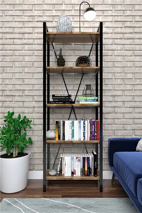قفسه کتاب قهوه ای 180 سانتی متر Evdesa - کد 62951308