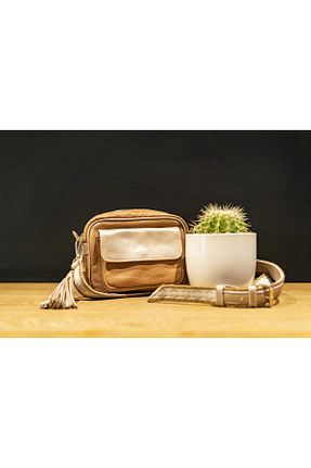 کیف پستچی قهوه ای زنانه چرم خالص Chalobag - کد 742684690