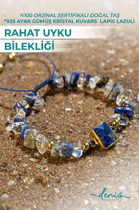دستبند نقره رنگی زنانه 925 عیار Deniz Doğal Taş - کد 742584089